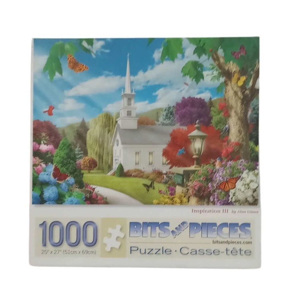3🧩$20 Bits and Pieces 1000 Piece Jigsaw Puzzle Inspiration Church Spring